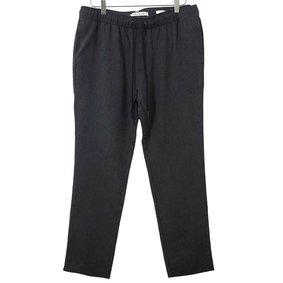 PacSun Mens Slim Joggers Size Large Black‎ Gray Pockets Drawstring Wool Blend - Picture 1 of 6